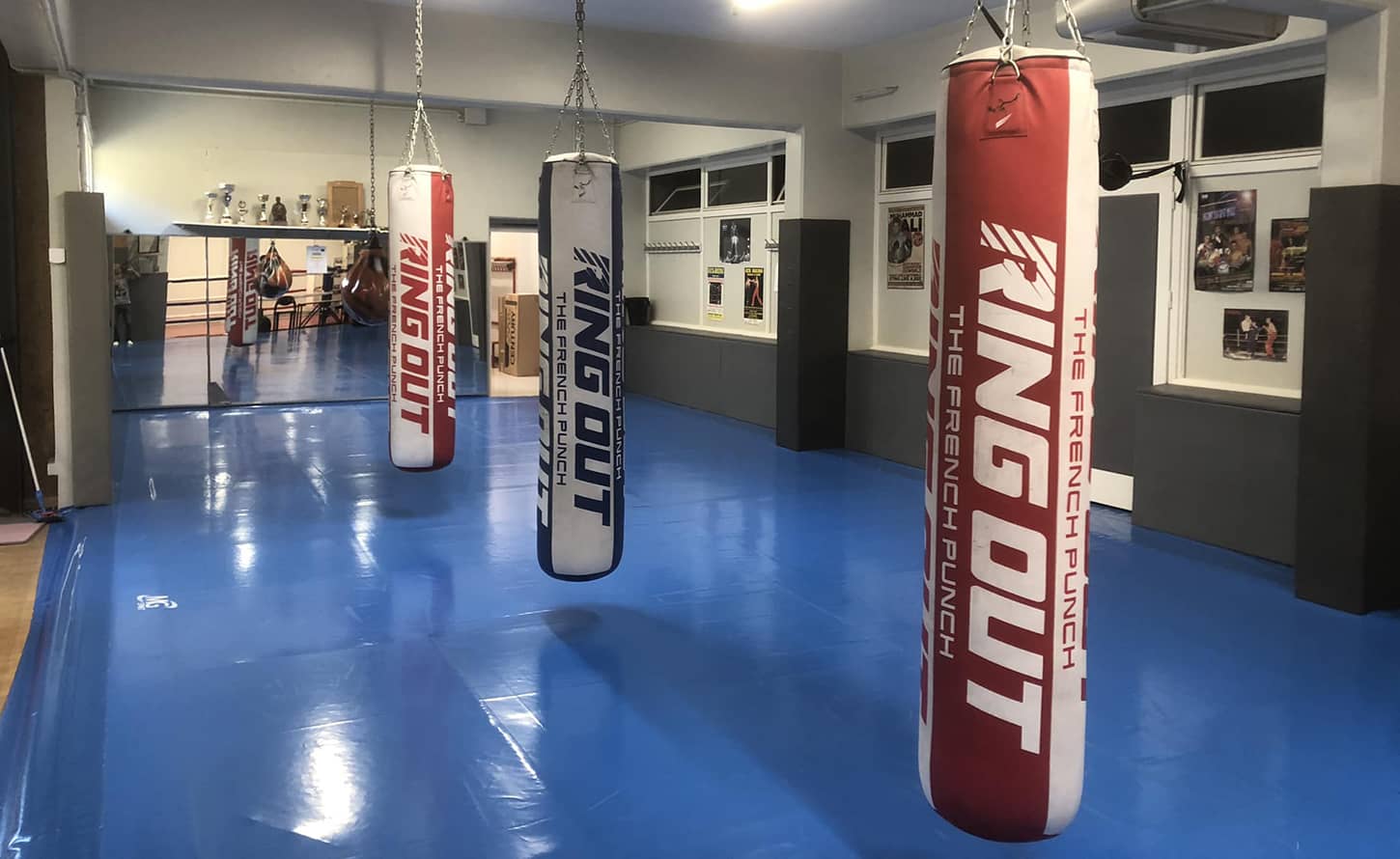 Salle d'entraînement de l'ASL Boxe La Ricamarie